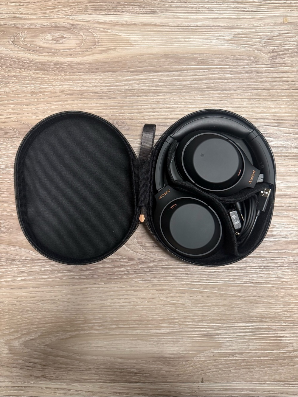 Sony Black Over-Ear Wireless Headphones with Compact Carrying Case (Like-New)